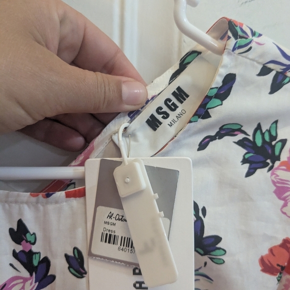 NWT MSGM Floral Cotton Poplin Maxi Dress - Picture 4 of 10